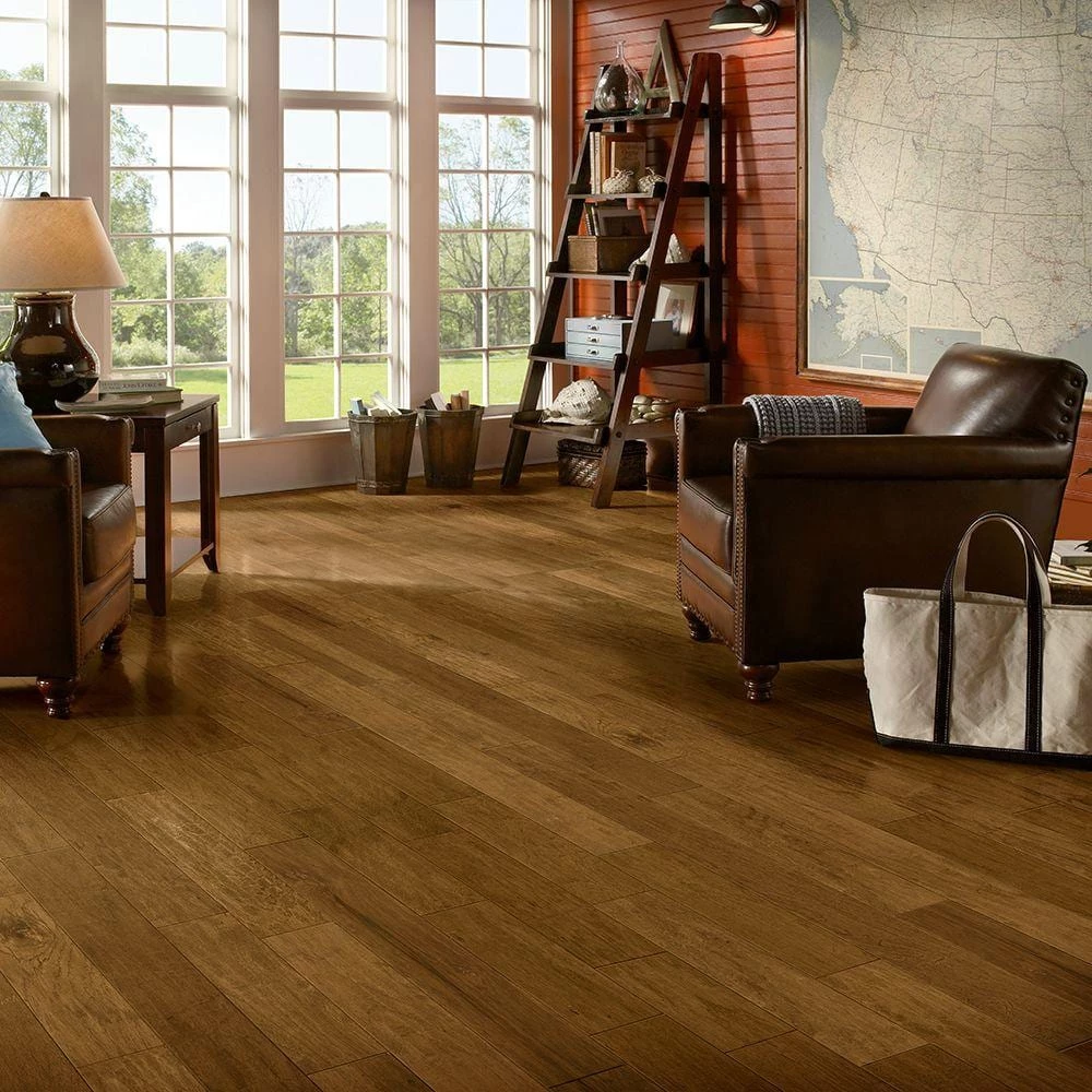 American Vintage Scraped Bear Creek Oak 3/4 in. T x 5 in. W x Varying L Solid Hardwood Flooring (23.5 sq. ft. / case) by Bruce 2 American Vintage Scraped Bear Creek Oak 3/4 in. T x 5 in. W x Varying L Solid Hardwood Flooring (23.5 sq. ft. / case) by Bruce - Image 2