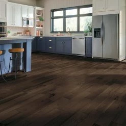 Hydropel Hickory Black Brown 7/16 in. T x 5 in. W x Varying Length Engineered Hardwood Flooring (22.6 sq. ft.) by Bruce -CheapFANMATS || Bruce Store black brown bruce engineered hardwood ehwr54l50wr 31 1000