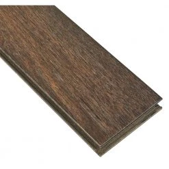 Hydropel Hickory Black Brown 7/16 in. T x 5 in. W x Varying Length Engineered Hardwood Flooring (22.6 sq. ft.) by Bruce -CheapFANMATS || Bruce Store black brown bruce engineered hardwood ehwr54l50wr 77 1000