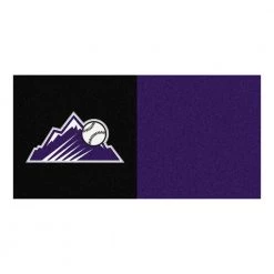 Colorado Rockies Black Residential 18 in. x 18 Peel and Stick Carpet Tile (20 Tiles/Case) 45 sq. ft. by FANMATS