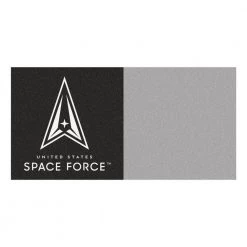 U.S. Space Force Black Residential 18 in. x 18 Peel and Stick Carpet Tile (20 Tiles/Case) 45 sq. ft. by FANMATS