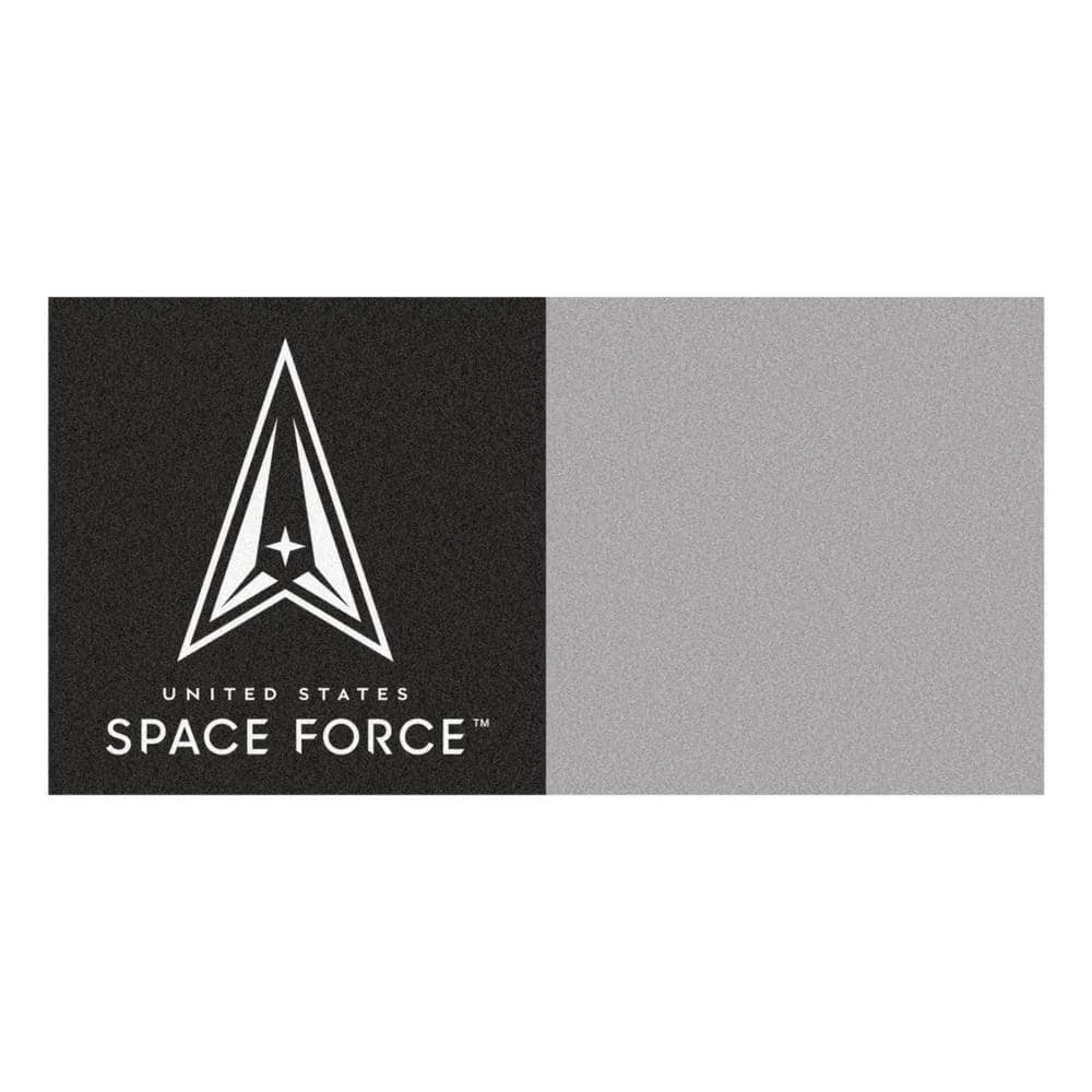 U.S. Space Force Black Residential 18 in. x 18 Peel and Stick Carpet Tile (20 Tiles/Case) 45 sq. ft. by FANMATS 1 U.S. Space Force Black Residential 18 in. x 18 Peel and Stick Carpet Tile (20 Tiles/Case) 45 sq. ft. by FANMATS