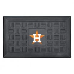 MLB Houston Astros Black 19 in. x 30 in. Vinyl Indoor/Outdoor Door Mat by FANMATS