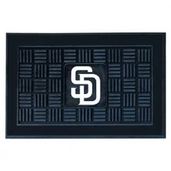 MLB San Diego Padres Black 19 in. x 30 in. Vinyl Indoor/Outdoor Door Mat by FANMATS