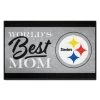 Pittsburgh Steelers World's Best Mom Black 1.5 ft. x 2.5 ft. Starter Area Rug by FANMATS