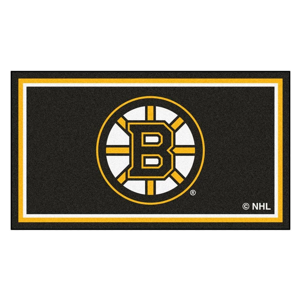 NHL - Boston Bruins 3 ft. x 5 ft. Ultra Plush Area Rug by FANMATS 1 NHL - Boston Bruins 3 ft. x 5 ft. Ultra Plush Area Rug by FANMATS