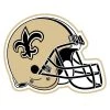 New Orleans Saints Black 3 ft. x 2 ft. Mascot Helmet Area Rug by FANMATS