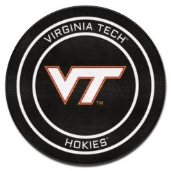 Virginia Tech Black 2 ft. Round Hockey Puck Accent Rug by FANMATS