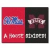 NCAA University of Mississippi/Mississippi State House Divided 3 ft. x 4 ft. Area Rug by FANMATS