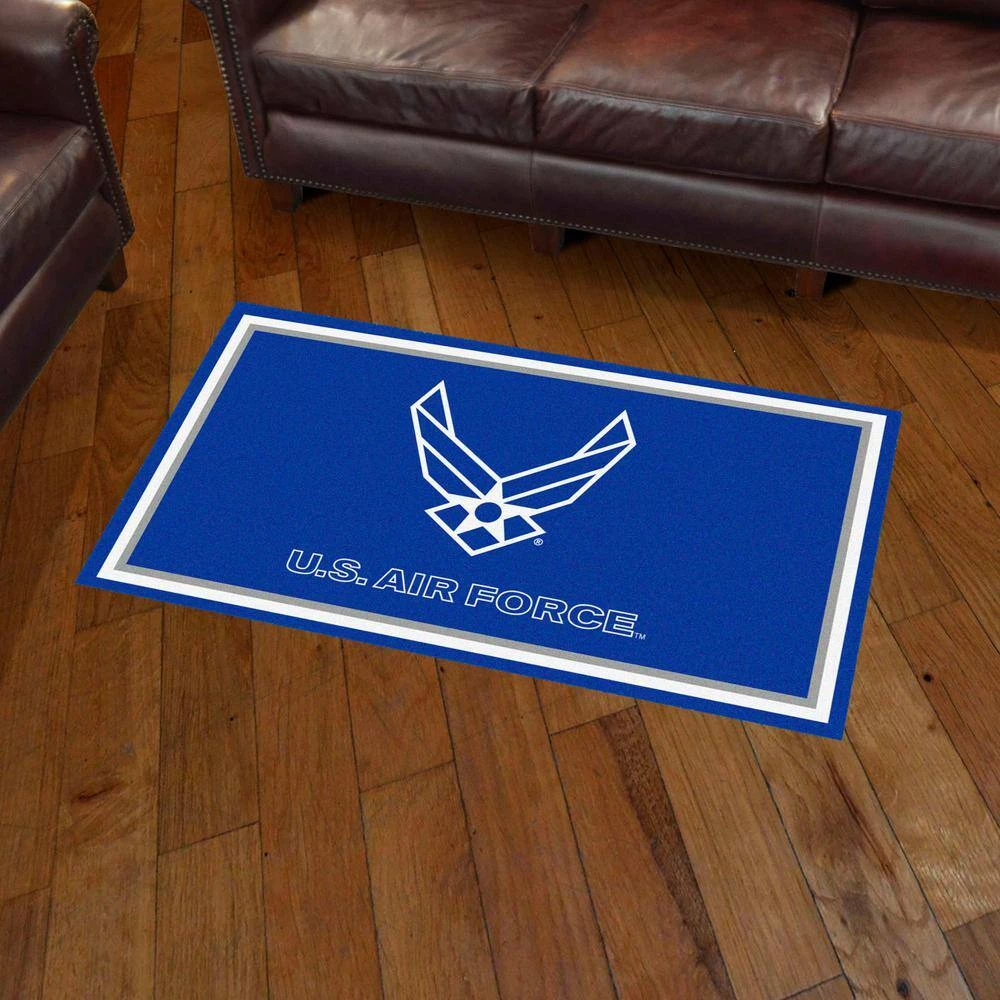 U.S. Air Force Blue 3 ft. x 5 ft. Plush Area Rug by FANMATS 2 U.S. Air Force Blue 3 ft. x 5 ft. Plush Area Rug by FANMATS - Image 2