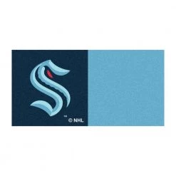 Seattle Kraken Blue Residential 18 in. x 18 Peel and Stick Carpet Tile (20 Tiles/Case) 45 sq. ft. by FANMATS