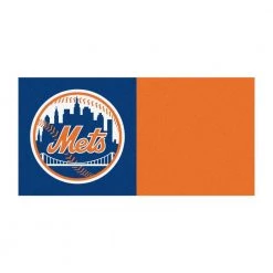 New York Mets Blue Residential 18 in. x 18 Peel and Stick Carpet Tile (20 Tiles/Case) 45 sq. ft. by FANMATS