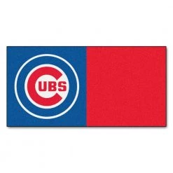 Chicago Cubs Blue Residential 18 in. x 18 Peel and Stick Carpet Tile (20 Tiles/Case) 45 sq. ft. by FANMATS