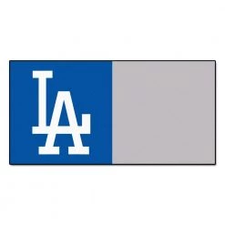 Los Angeles Dodgers Blue Residential 18 in. x 18 Peel and Stick Carpet Tile (20 Tiles/Case) 45 sq. ft. by FANMATS