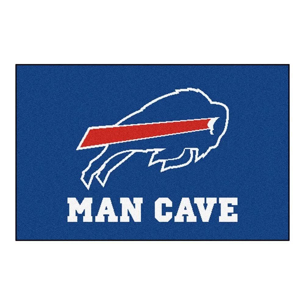NFL Buffalo Bills Blue Man Cave 2 ft. x 3 ft. Area Rug by FANMATS 1 NFL Buffalo Bills Blue Man Cave 2 ft. x 3 ft. Area Rug by FANMATS