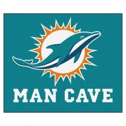 Miami Dolphins Blue Man Cave 5 ft. x 6 ft. Area Rug by FANMATS