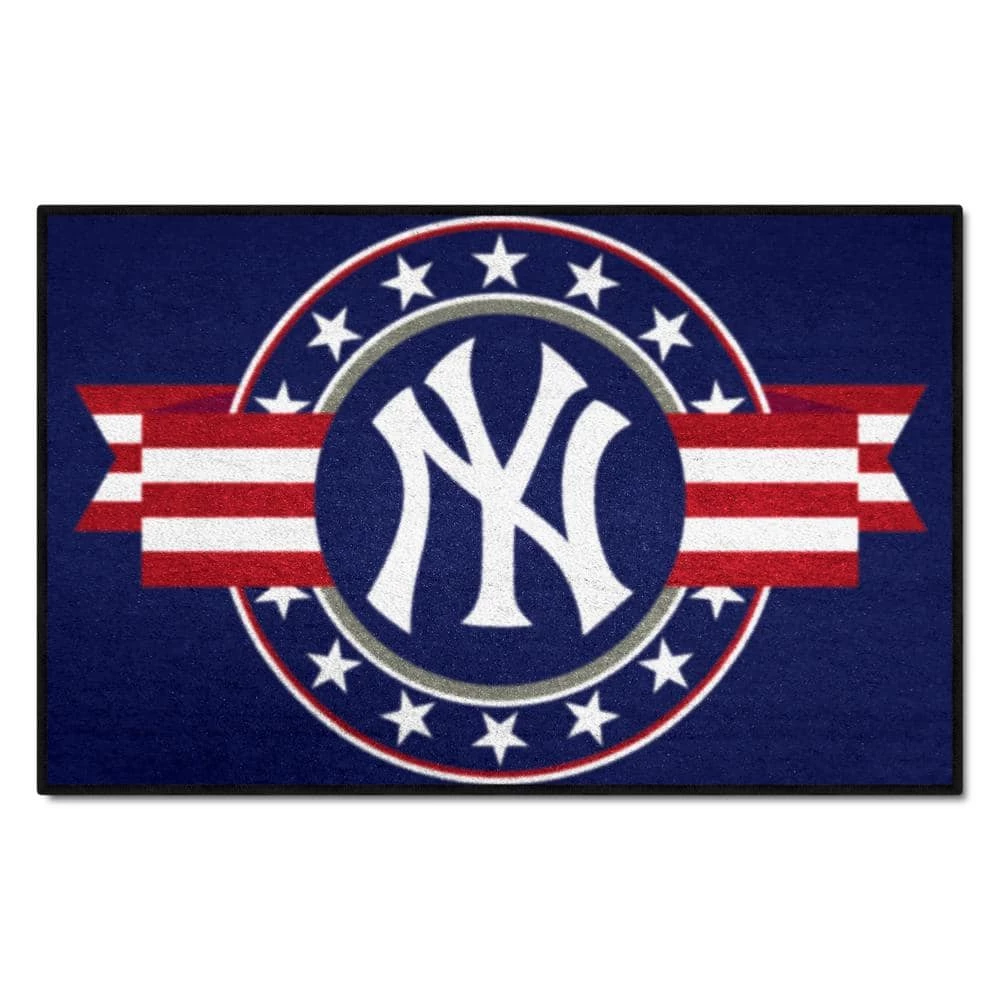 New York Yankees Patriotic Blue 1.5 ft. x 2.5 ft. Starter Area Rug by FANMATS 1 New York Yankees Patriotic Blue 1.5 ft. x 2.5 ft. Starter Area Rug by FANMATS