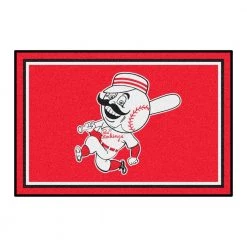 Cincinnati Reds Blue 4 ft. x 6 ft. Plush Area Rug by FANMATS