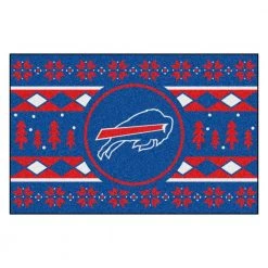Buffalo Bills Holiday Sweater Blue 1.5 ft. x 2.5 ft. Starter Area Rug by FANMATS