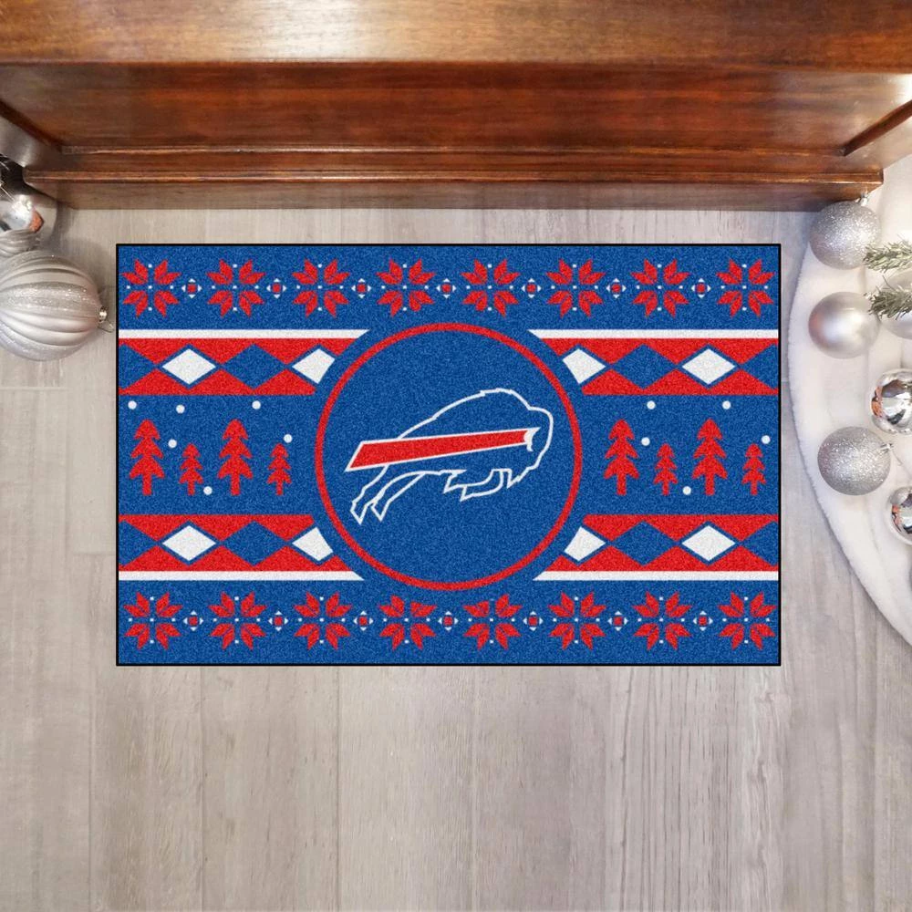 Buffalo Bills Holiday Sweater Blue 1.5 ft. x 2.5 ft. Starter Area Rug by FANMATS 2 Buffalo Bills Holiday Sweater Blue 1.5 ft. x 2.5 ft. Starter Area Rug by FANMATS - Image 2