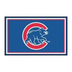 Chicago Cubs Blue 4 ft. x 6 ft. Plush Area Rug by FANMATS