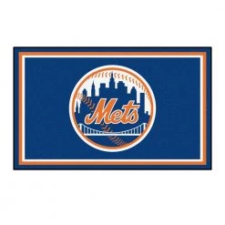 New York Mets Blue 4 ft. x 6 ft. Plush Area Rug by FANMATS