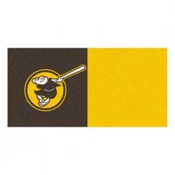 San Diego Padres Brown Residential 18 in. x 18 Peel and Stick Carpet Tile (20 Tiles/Case) 45 sq. ft. by FANMATS