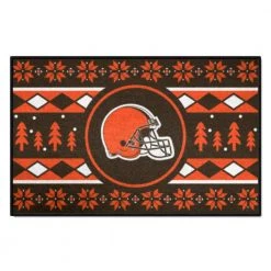Cleveland Browns Holiday Sweater 1.5 ft. x 2.5 ft. Starter Area Rug by FANMATS