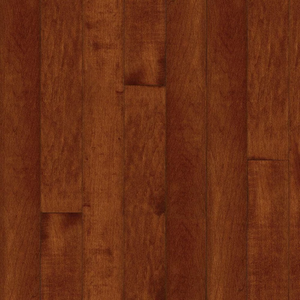 Maple Cherry 3/4 in. Thick x 2-1/4 in. Wide x Varying Length Solid Hardwood Flooring (20 sq. ft. / case) by Bruce 1 Maple Cherry 3/4 in. Thick x 2-1/4 in. Wide x Varying Length Solid Hardwood Flooring (20 sq. ft. / case) by Bruce