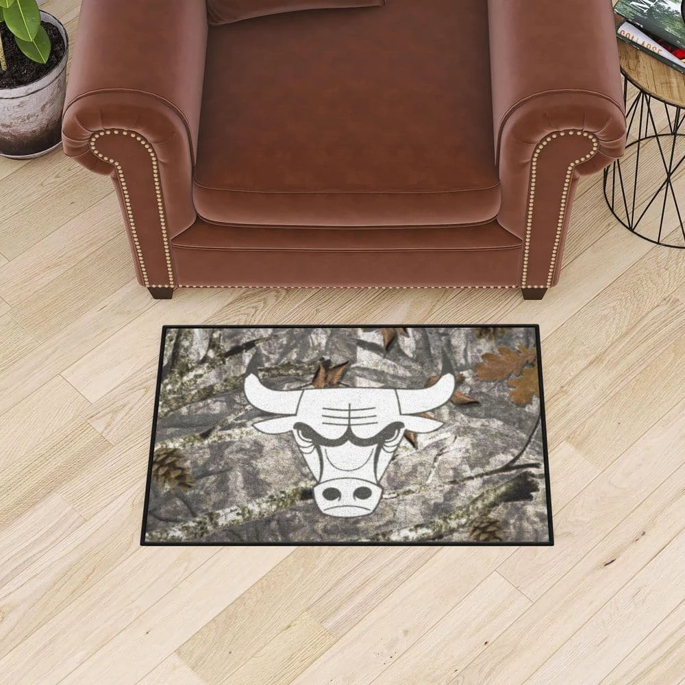 Chicago Bulls Camo Starter Mat Accent Rug - 19in. x 30in. by FANMATS 2 Chicago Bulls Camo Starter Mat Accent Rug - 19in. x 30in. by FANMATS - Image 2