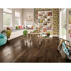 Revolutionary Rustics Hickory Coffee Flavor 3/4 in. T x 5 in. W x Varying L Solid Hardwood Flooring (23.5 sq. ft. /case) by Bruce -CheapFANMATS || Bruce Store coffee flavor bruce solid hardwood sahhd59l402h 31 1000