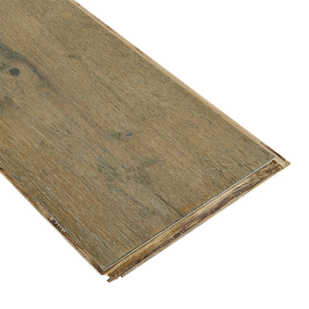 Time Honored Oak Gray 3/8 in. T x 7-1/4 in. W x Varying L Engineered Click Hardwood Flooring (32.63 sq. ft./case) by Bruce 2 Time Honored Oak Gray 3/8 in. T x 7-1/4 in. W x Varying L Engineered Click Hardwood Flooring (32.63 sq. ft./case) by Bruce - Image 2