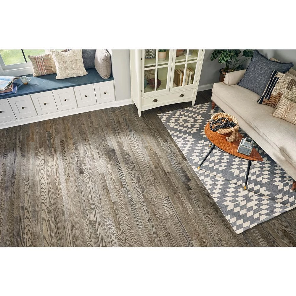 Plano Low Gloss Gray Oak 3/4 in. T x 3-1/4 in. W x Varying Length Solid Hardwood Flooring (22 sq. ft./case) by Bruce 4 Plano Low Gloss Gray Oak 3/4 in. T x 3-1/4 in. W x Varying Length Solid Hardwood Flooring (22 sq. ft./case) by Bruce - Image 4