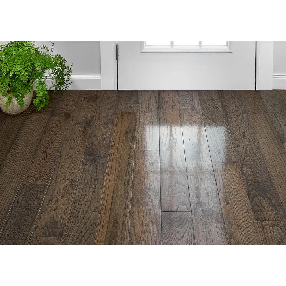 Plano Oak Gray 3/4 in. Thick x 5 in. Wide x Varying Length Solid Hardwood Flooring (23.5 sq. ft. / case) by Bruce 2 Plano Oak Gray 3/4 in. Thick x 5 in. Wide x Varying Length Solid Hardwood Flooring (23.5 sq. ft. / case) by Bruce - Image 2