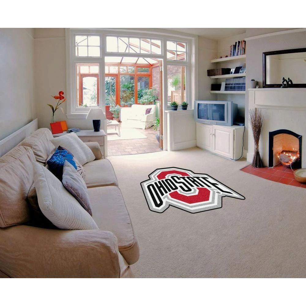 NCAA Ohio State University Gray 3 ft. x 4 ft. Specialty Area Rug by FANMATS 2 NCAA Ohio State University Gray 3 ft. x 4 ft. Specialty Area Rug by FANMATS - Image 2