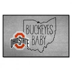Ohio State Buckeyes Southern Style Gray 1.5 ft. x 2.5 ft. Starter Area Rug by FANMATS
