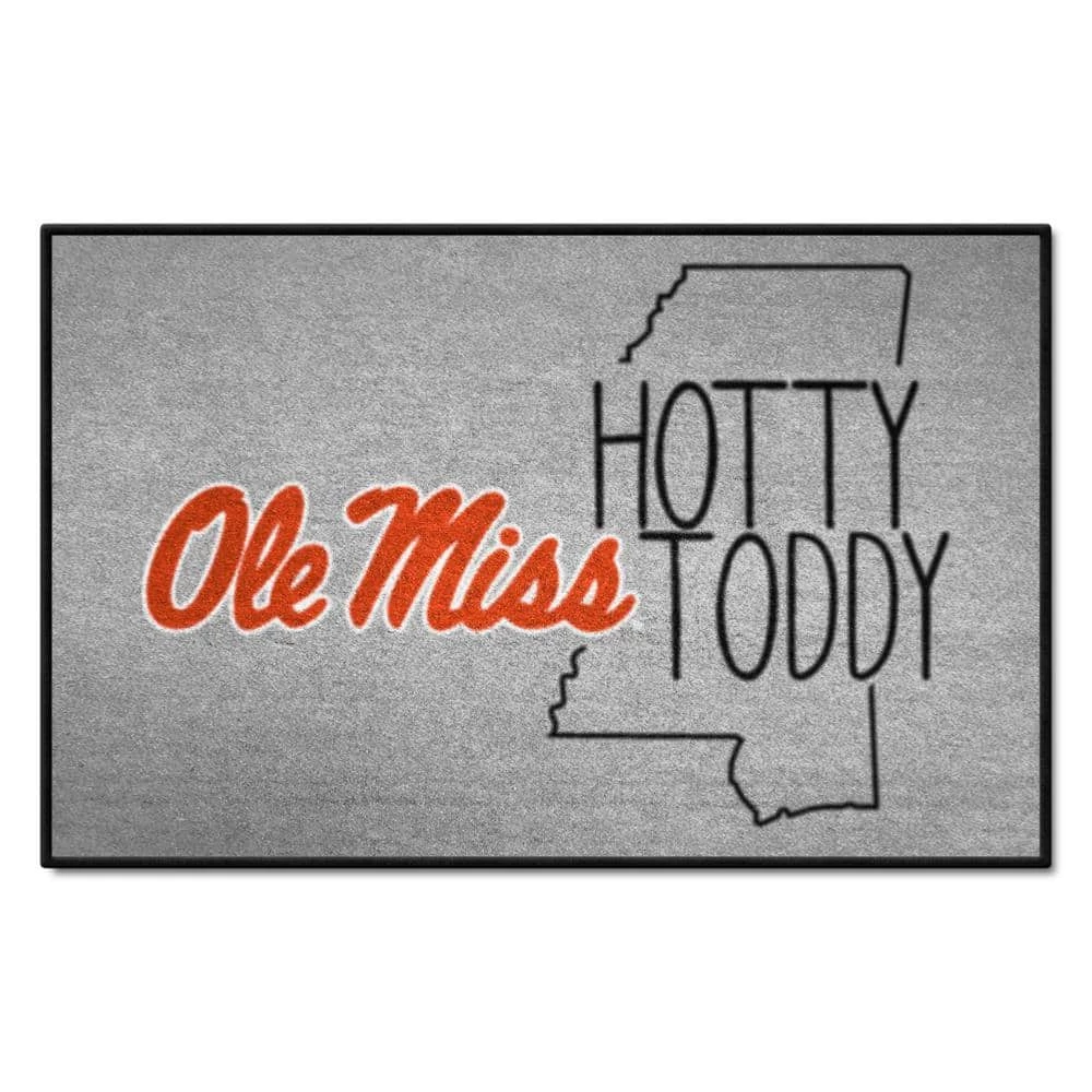 Ole Miss Rebels Southern Style Gray 1.5 ft. x 2.5 ft. Starter Area Rug by FANMATS 1 Ole Miss Rebels Southern Style Gray 1.5 ft. x 2.5 ft. Starter Area Rug by FANMATS