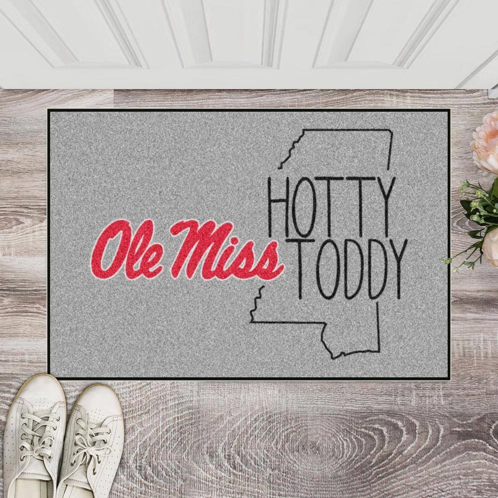 Ole Miss Rebels Southern Style Gray 1.5 ft. x 2.5 ft. Starter Area Rug by FANMATS 2 Ole Miss Rebels Southern Style Gray 1.5 ft. x 2.5 ft. Starter Area Rug by FANMATS - Image 2