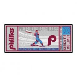 Philadelphia Phillies Gray 2 ft. 6 in. x 6 ft. Ticket Runner Rug by FANMATS