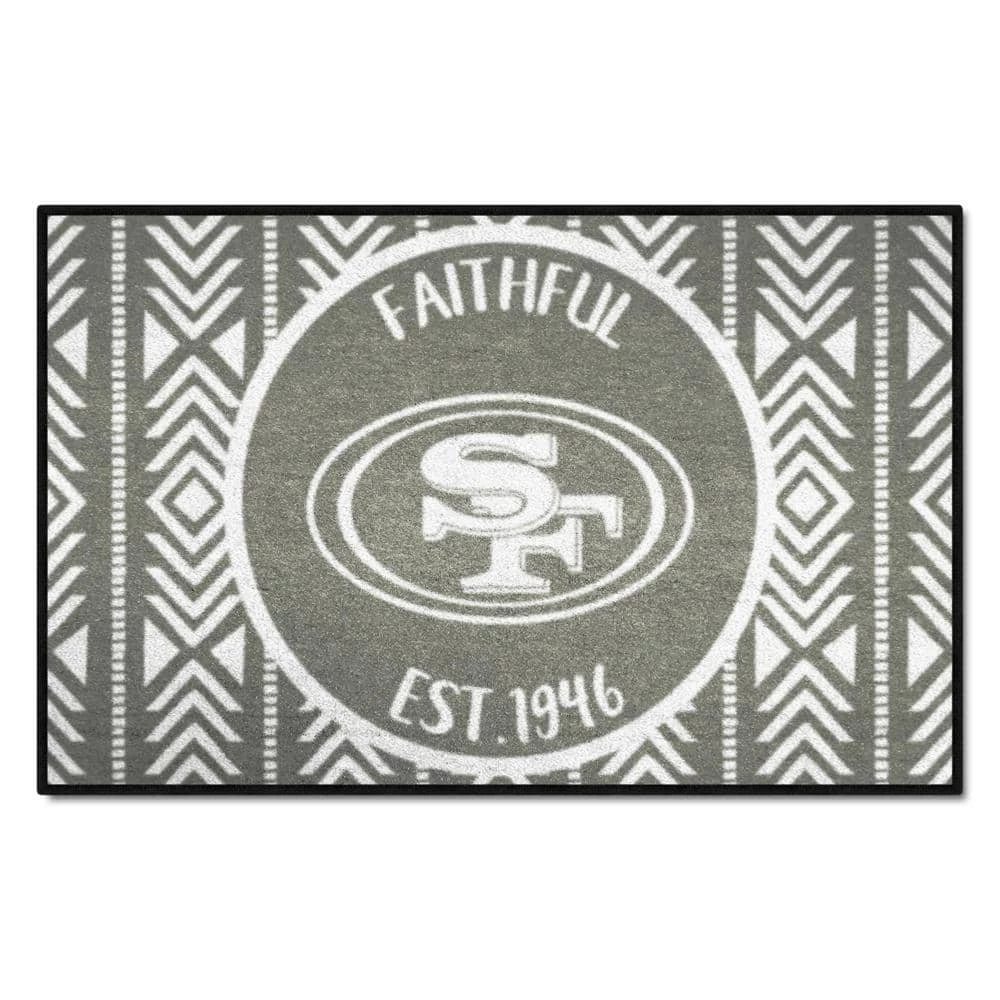 San Francisco 49ers Southern Style Gray 1.5 ft. x 2.5 ft. Starter Area Rug by FANMATS 1 San Francisco 49ers Southern Style Gray 1.5 ft. x 2.5 ft. Starter Area Rug by FANMATS