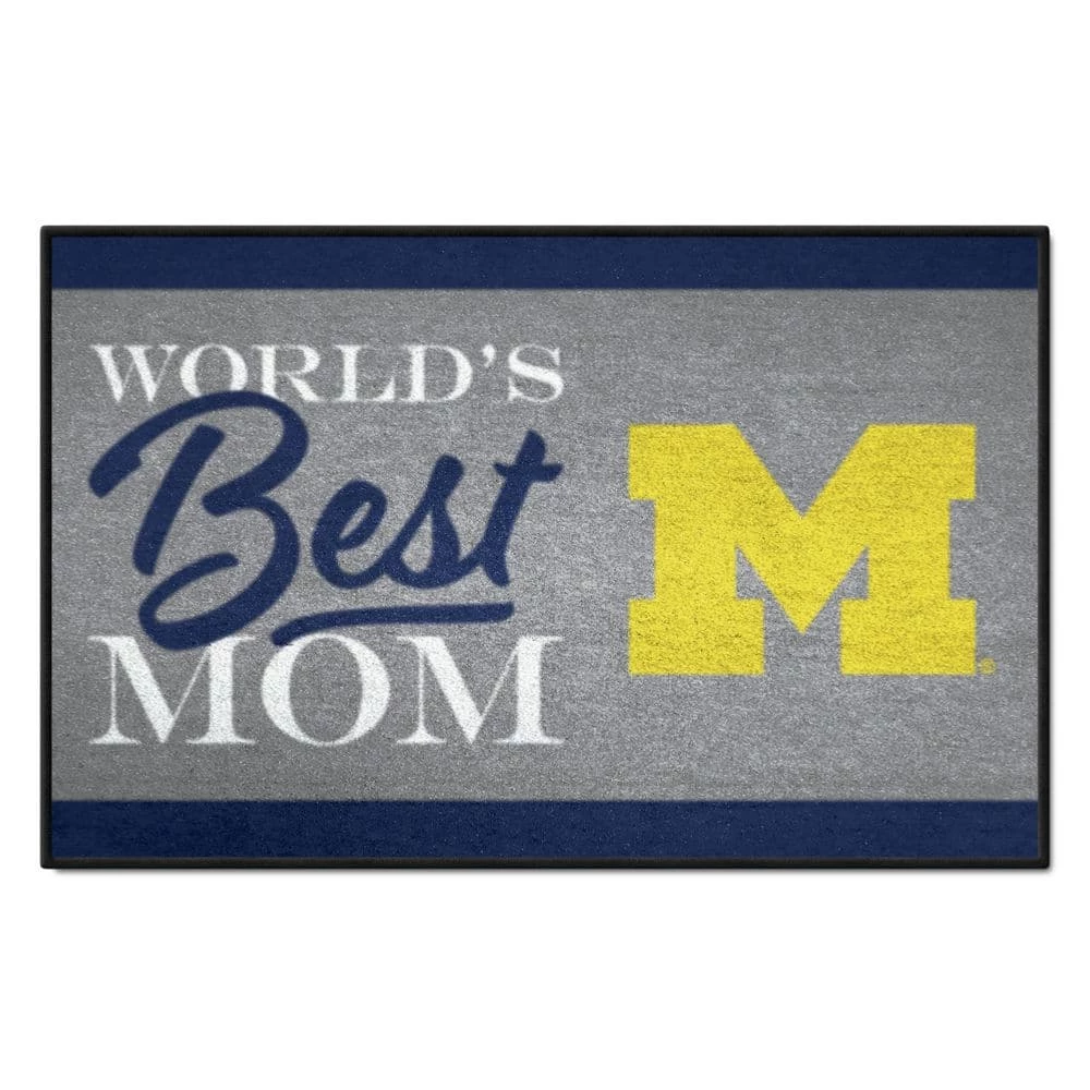 Michigan Wolverines World's Best Mom Starter Mat Accent Rug - 19in. x 30in. by FANMATS 1 Michigan Wolverines World's Best Mom Starter Mat Accent Rug - 19in. x 30in. by FANMATS