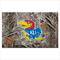 University of Kansas 19 in. x 30 in. Rubber Scraper Door Mat by FANMATS