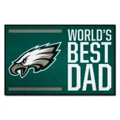 Philadelphia Eagles World's Best Dad Green 1.5 ft. x 2.5 ft. Starter Area Rug by FANMATS
