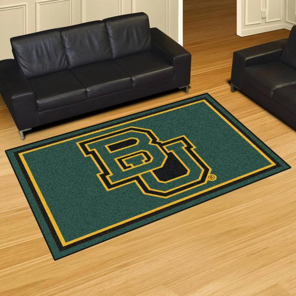 NCAA - Baylor University Grren 8 ft. x 5 ft. Indoor Area Rug by FANMATS 2 NCAA - Baylor University Grren 8 ft. x 5 ft. Indoor Area Rug by FANMATS - Image 2
