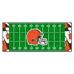 Cleveland Browns Football Green XFIT Design 2.5 ft. x 6 ft. Field Runner Rug by FANMATS