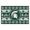 Michigan State Spartans Holiday Sweater Green 1.5 ft. x 2.5 ft. Starter Area Rug by FANMATS