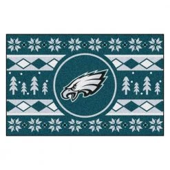 Philadelphia Eagles Holiday Sweater Green 1.5 ft. x 2.5 ft. Starter Area Rug by FANMATS