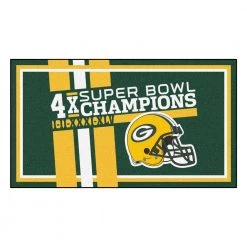 Green Bay Packers Dynasty 3 ft. x 5 ft. Plush Area Rug by FANMATS