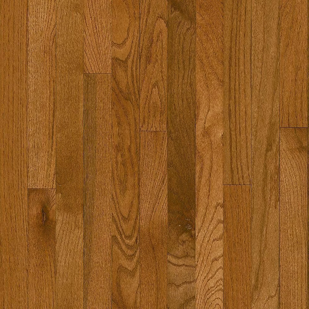 Plano Oak Gunstock 3/4 in. Thick x 2-1/4 in. Wide x Varying Length Solid Hardwood Flooring (20 sq. ft. / case) by Bruce 1 Plano Oak Gunstock 3/4 in. Thick x 2-1/4 in. Wide x Varying Length Solid Hardwood Flooring (20 sq. ft. / case) by Bruce