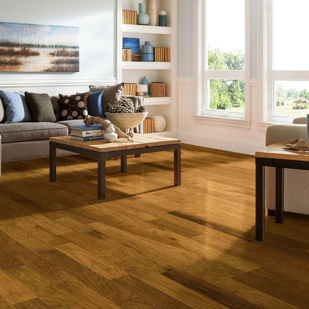 Hickory Honeycomb 3/8 in. T x 5 in. W x Varying Length Engineered Hardwood Flooring (25 sq. ft./case) by Bruce 2 Hickory Honeycomb 3/8 in. T x 5 in. W x Varying Length Engineered Hardwood Flooring (25 sq. ft./case) by Bruce - Image 2